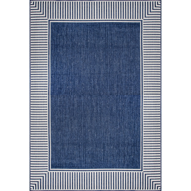 Latitude Run® Striped Blue Indoor / Outdoor Area Rug & Reviews Wayfair.ca